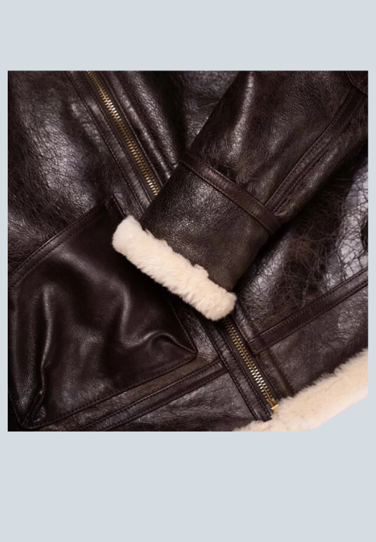 Eastwood B3 Shearling Aviator Brown Leather Bomber Jacket